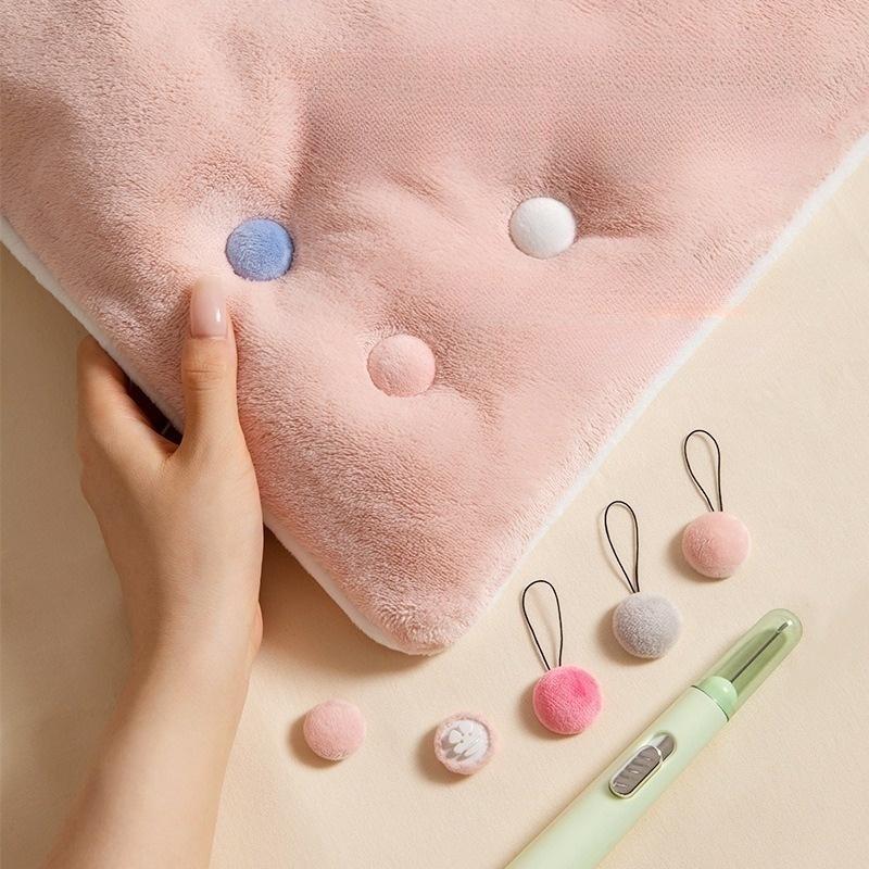 Grey Double-Sided Velvet Bedding Fasteners No-Pin Comforter Clips Non-Slip