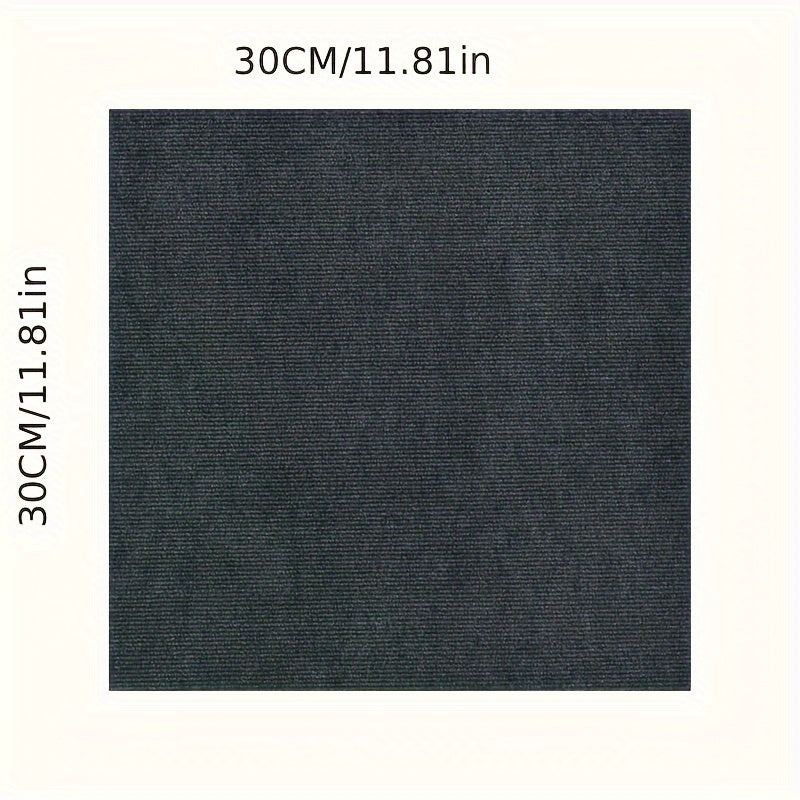 10 ta yopishqoqsiz, suv o'tkazmaydigan kvadrat gilam plitkalar to'plami, 30.48 sm, yashash xonasi, oshxona, ofis uchun