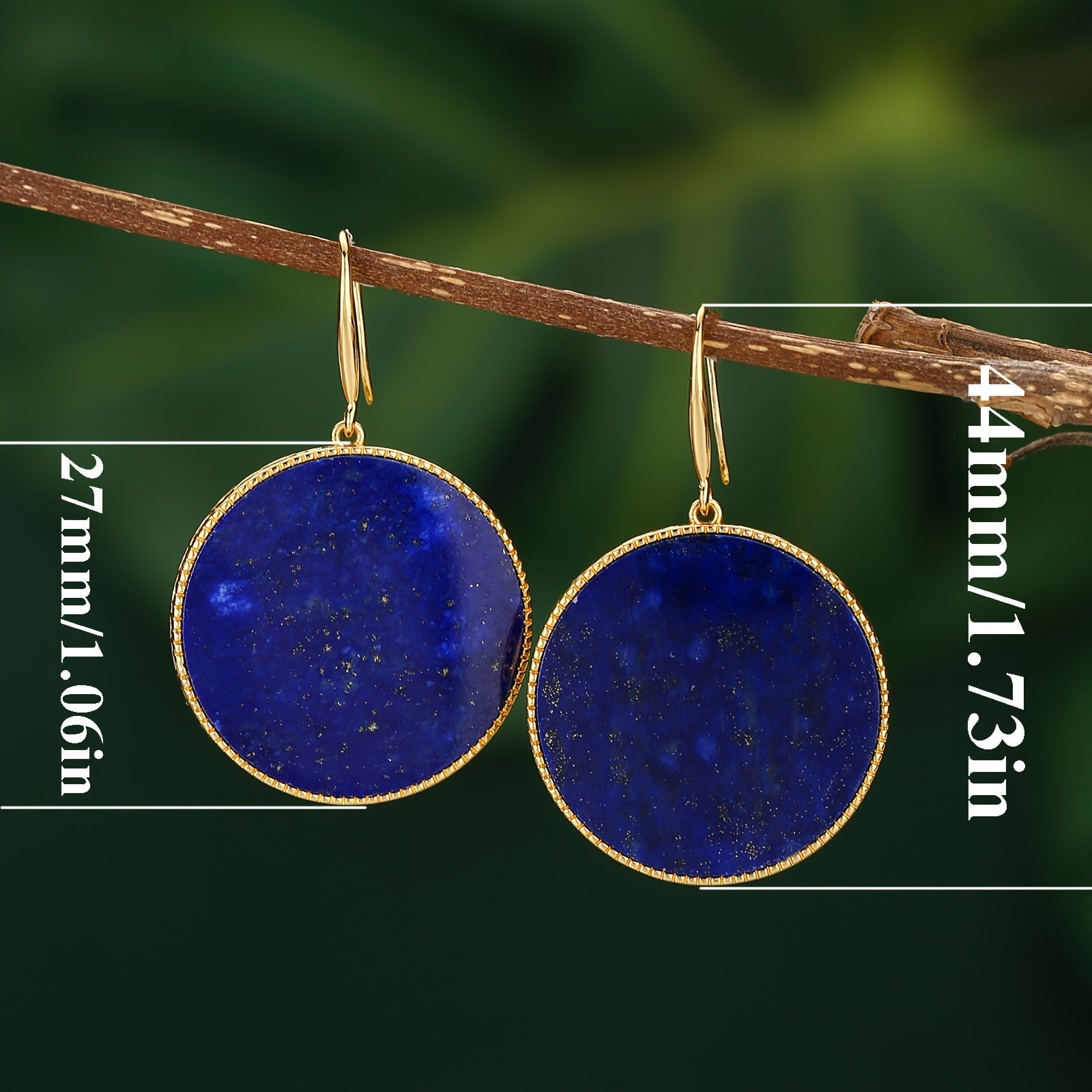 Pendientes largos de estilo bohemio con lapislázuli para mujer, joyería para fiesta y noche