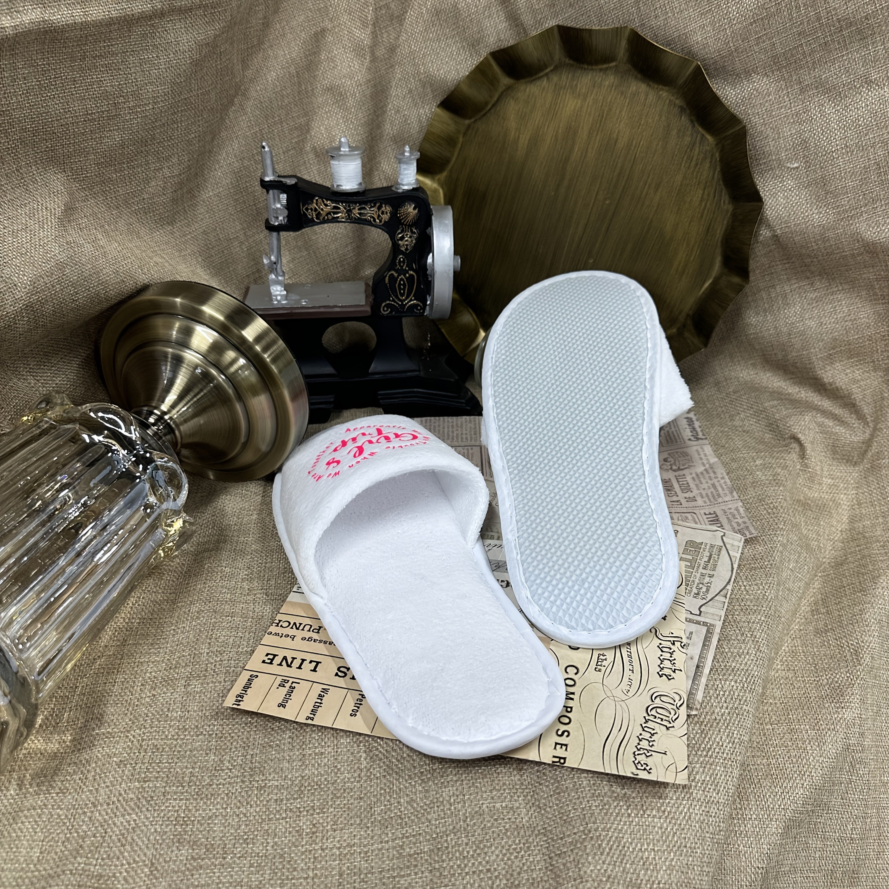 Women's Printed Open-Toe EVA Slippers for Indoor Home Use