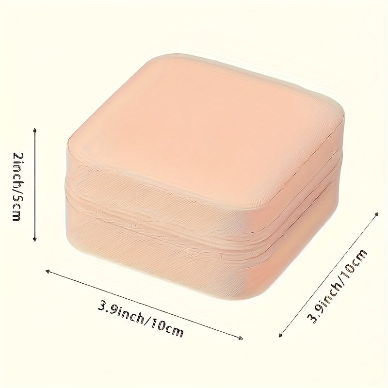 Faux Leather Jewelry Organizer Box for Travel with Compartments and Snap Closure