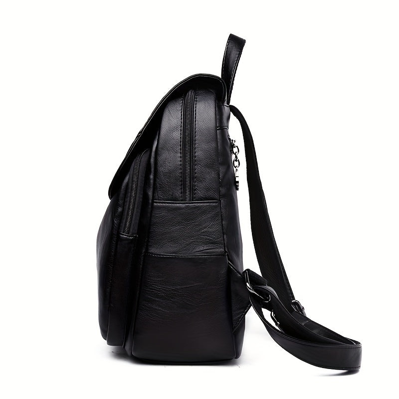 Черный водонепроницаемый легкий рюкзак с регулируемыми ремнями для ежедневных поездок и путешествий