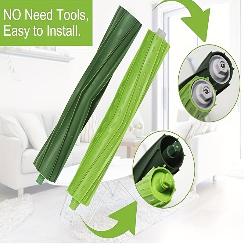 Irobot modellari uchun 4 ta o'zgartirish ko'p yuzali kauchuk changyutgich cho'tkalarining to'plami