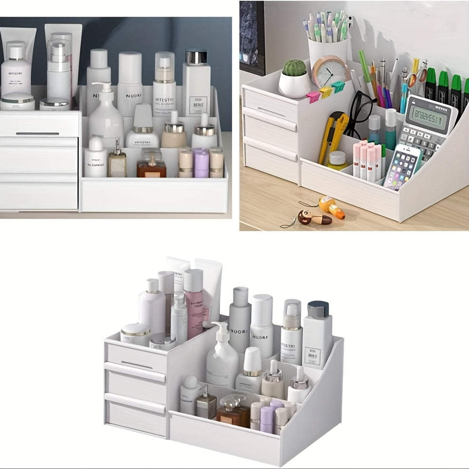Plastic Cosmetic Drawer Organizer for Lipstick and Skincare No Electricity Needed Storage Box