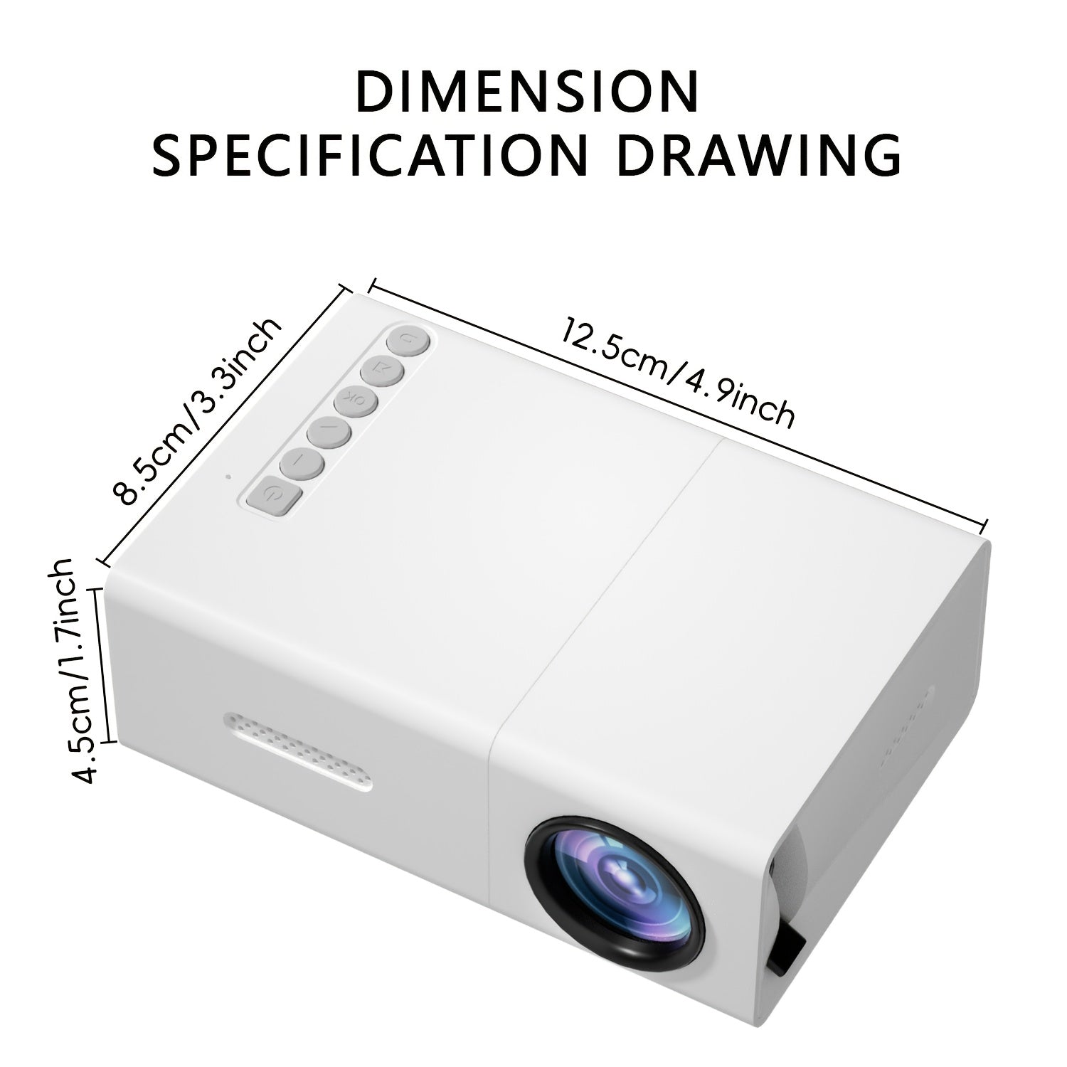 Portable HD Projector for Home Theater with HDMI USB Compatibility