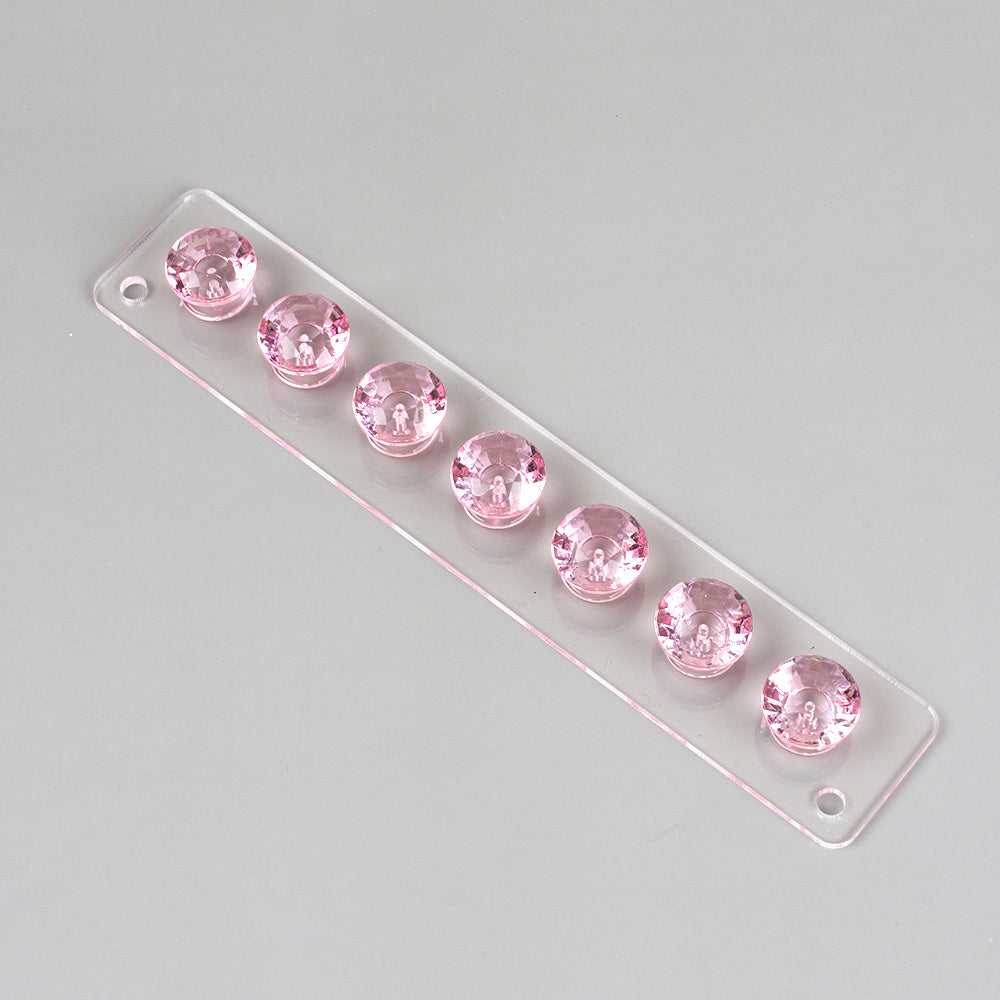 Акриловая настенная органайзер для украшений с 7 крючками для ожерелий и аксессуаров