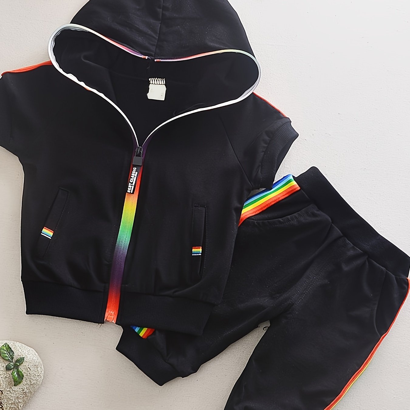 Boys Summer Shirt and Shorts Set Kids Casual Short Sleeve Solid Color Outdoor Activities