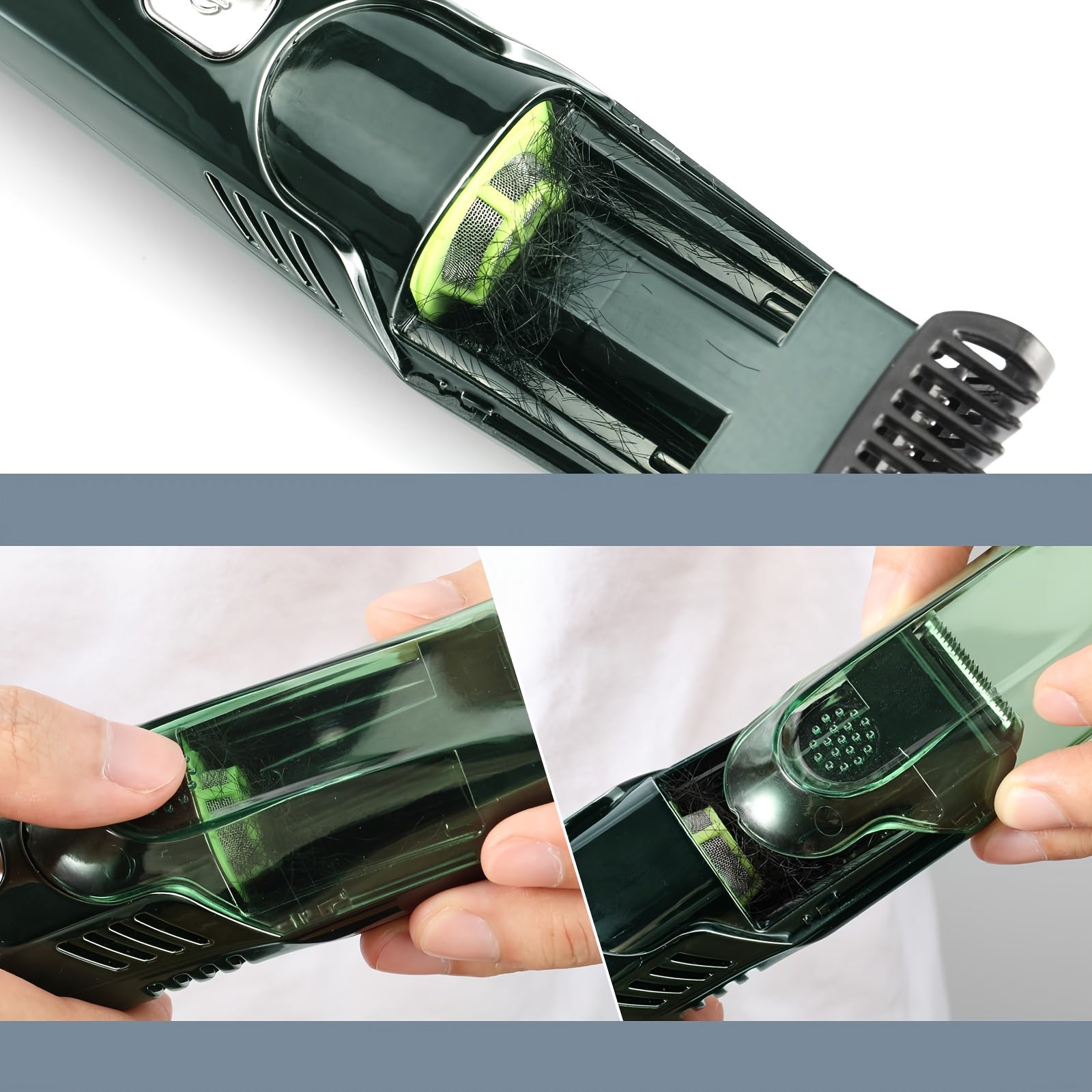 Afeitadora eléctrica con pantalla LED, batería de litio recargable para barba, pecho y cuerpo, incluye peines guía, regalo ideal