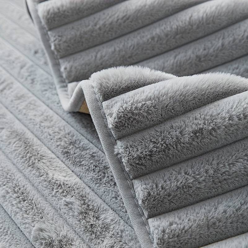 Мягкая накидка на диван, моющаяся в машине, с нескользящим покрытием из кроличьего меха для гостиной, спальни, офиса