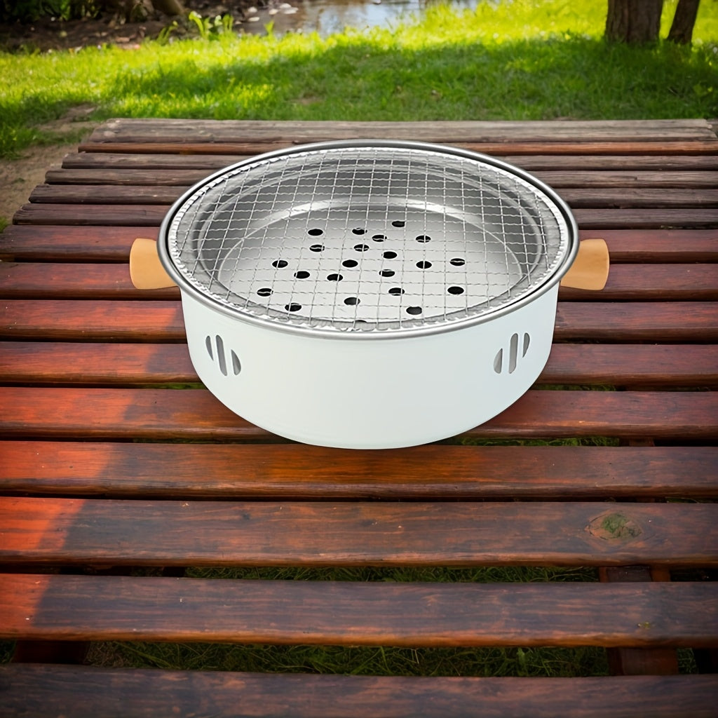 Stainless Steel Charcoal Grill Set for Indoor Outdoor BBQ Fire Pit Camping
