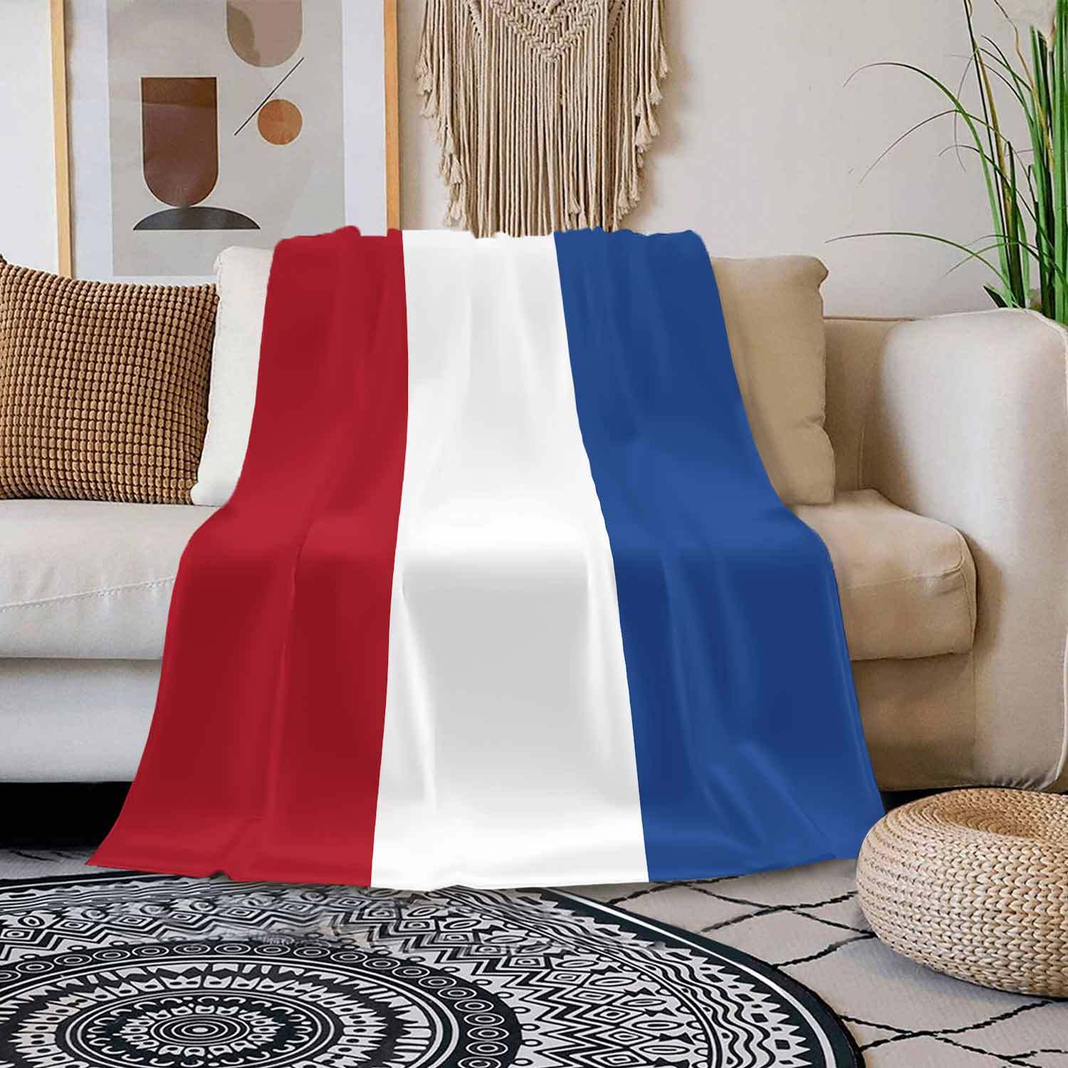 Dutch Flag Flannel Blanket Modern Design Vibrant Print Cozy Comfortable for Home or Office