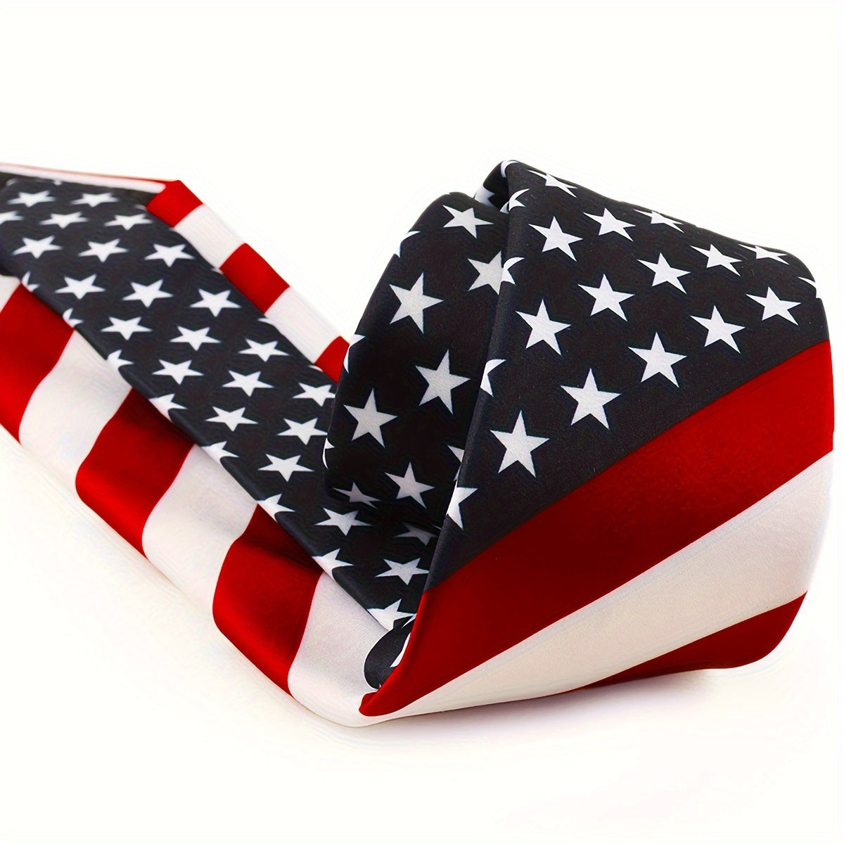 Men's Patriotic Red White Blue Striped Necktie for Formal Occasions