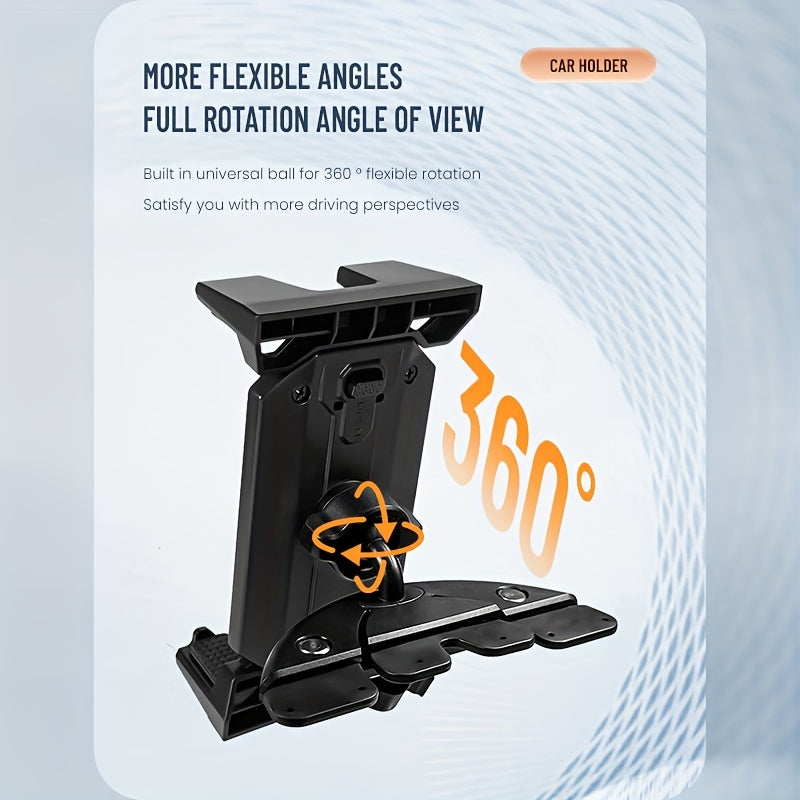 Universal Car CD Slot Tablet Phone Holder Adjustable Size Compatible 10.16-35.56 cm