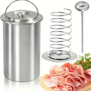 Stainless Steel Meat Tenderizer with Thermometer for Cooking Steamed and Boiled Meats