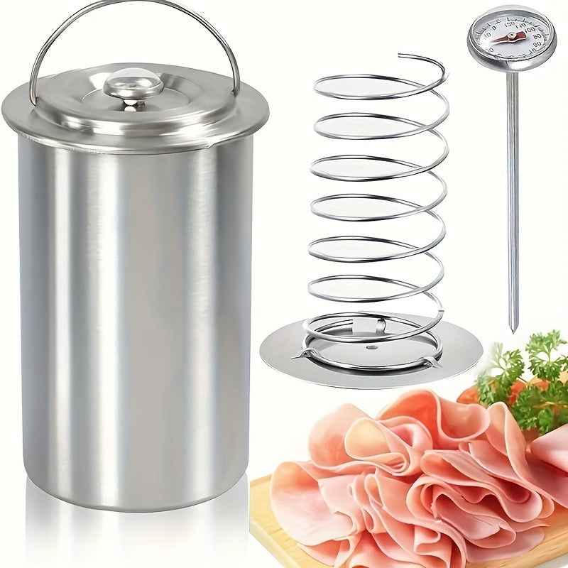 Stainless Steel Meat Tenderizer with Thermometer for Cooking Steamed and Boiled Meats