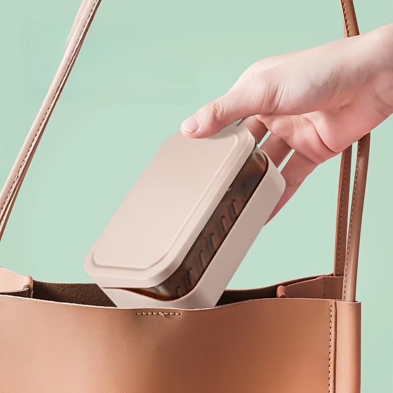 Dispensador de jabón con tapa de doble capa y vertido, para baño, cocina, viajes, fácil de limpiar