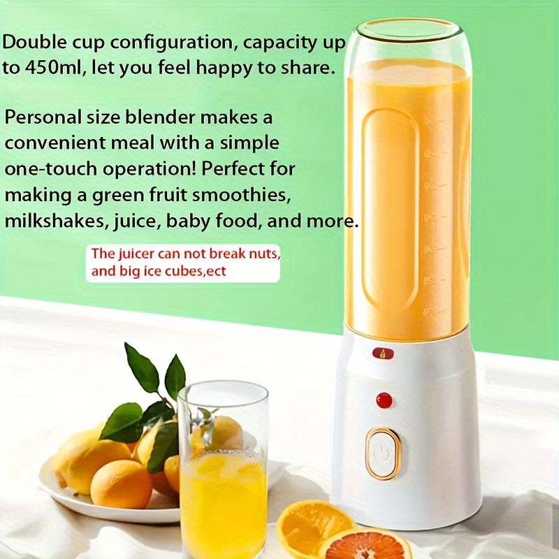 Electric Juicer Cup Set with USB Charging and Lithium Battery for Travel and Home Use