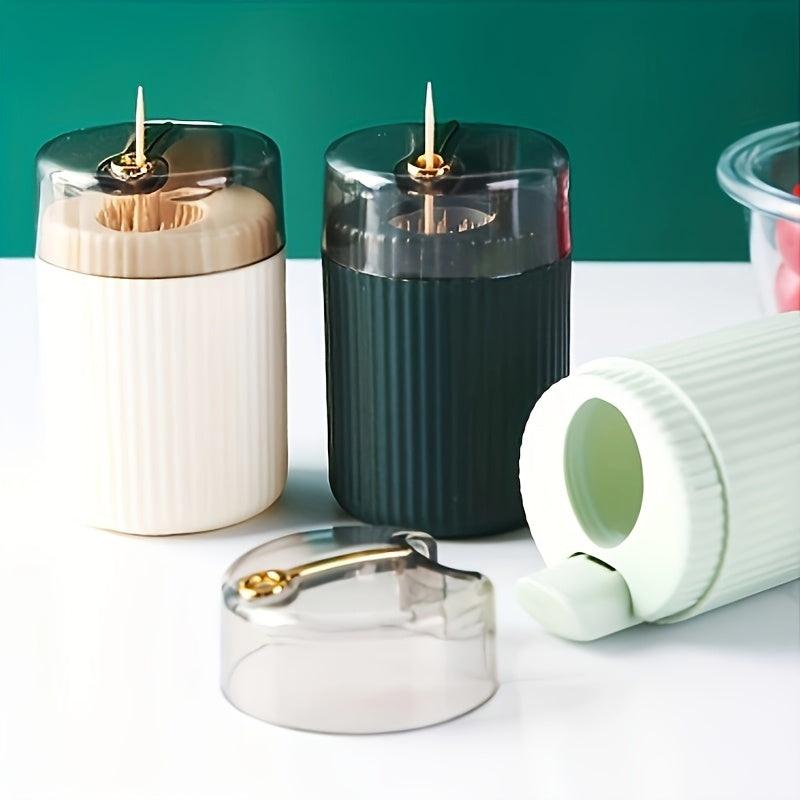 Пластиковый диспенсер для зубочисток с функцией легкого нажатия для кухни и столовой