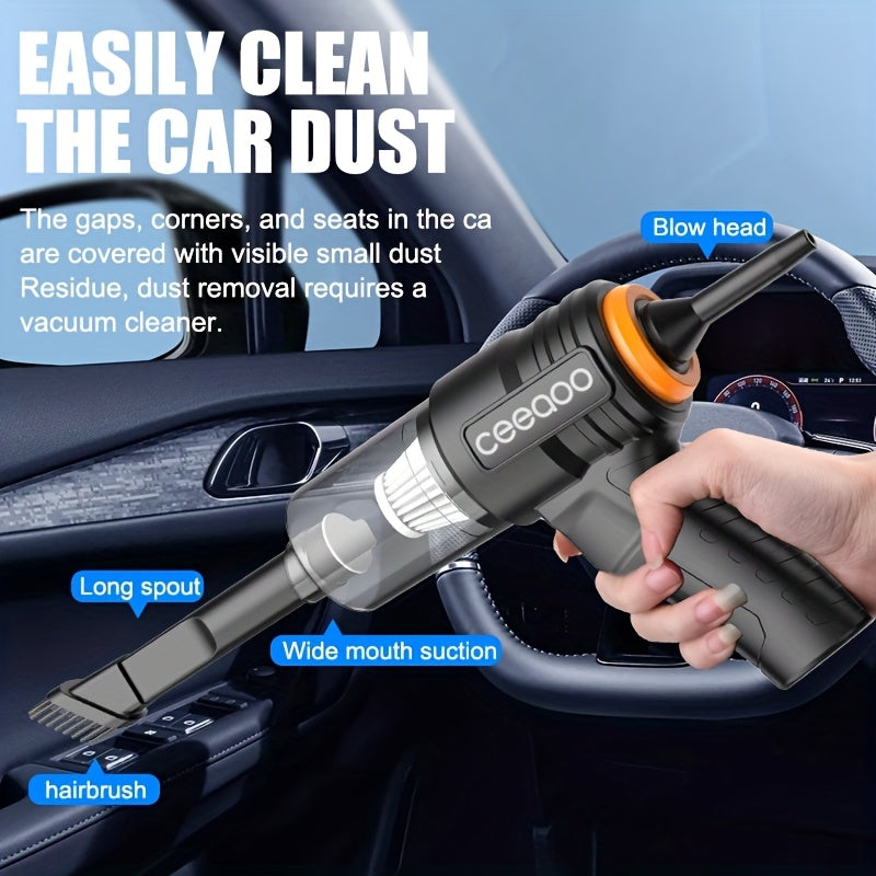 Handheld Vacuum Cleaner Kit for Cars and Home Lithium Battery Wireless Washable Filter