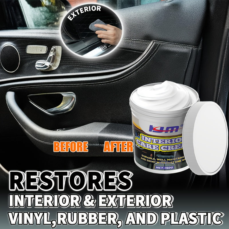 Kit de reacondicionamiento del interior del coche, cera cristal para tableros, reparación de plástico de asientos