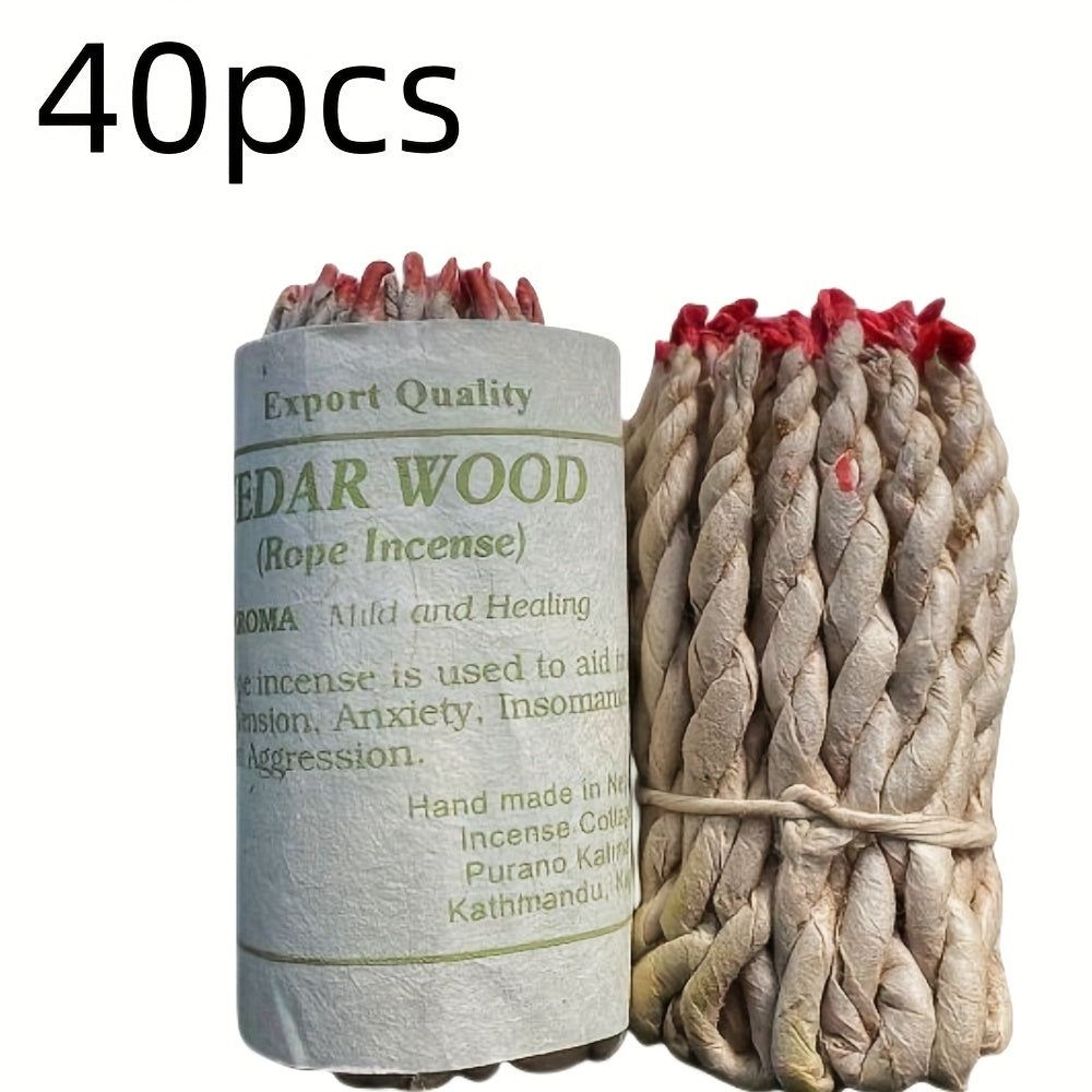 Handmade Himalayan Rope Fragrance for Aromatherapy Sage Patchouli Cedar Elimination of Negative Energy