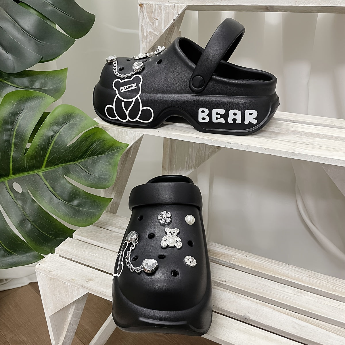 Kids Silver Plush Sole Hole Shoes for Casual Wear