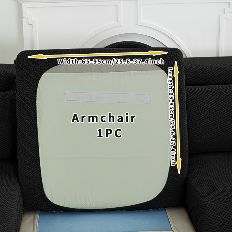 Серый флисовый чехол для дивана, подходящий для всех сезонов, эластичный и защитный для домашнего использования.