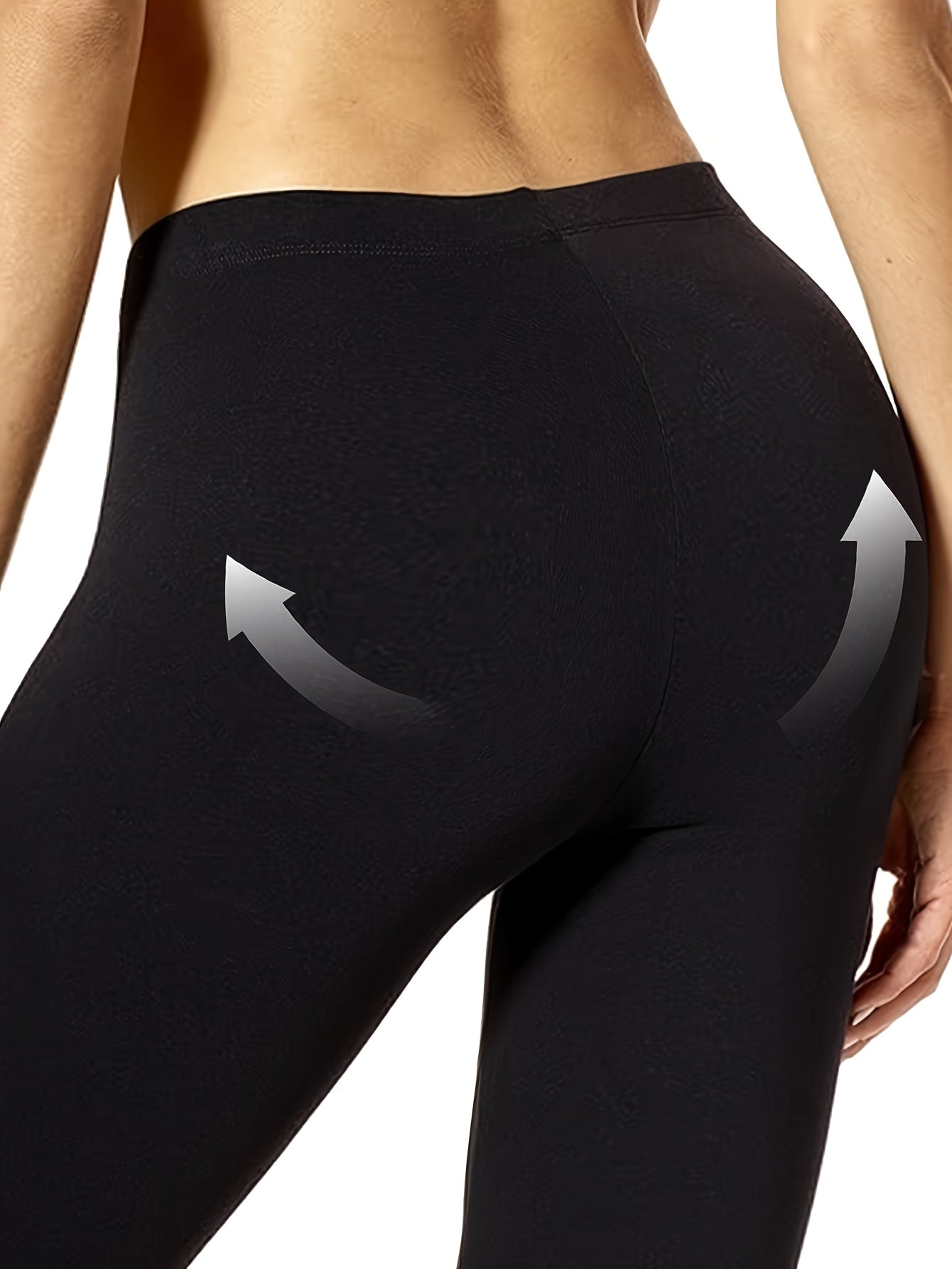 Women's Plus Size High-Waisted Stretch Leggings Black Comfortable Allseason Skinny Pants