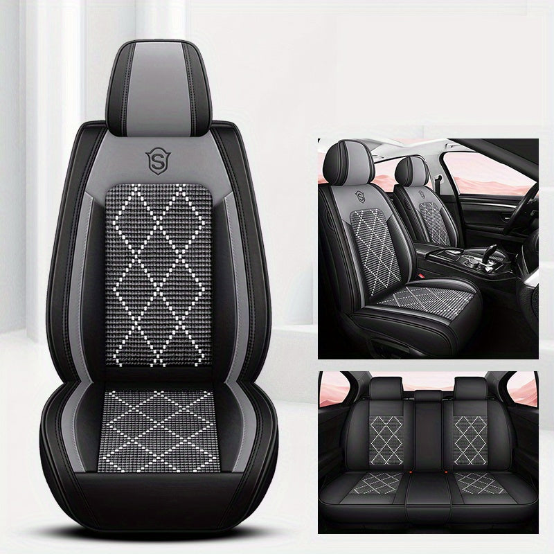 Universal Breathable Faux Leather Car Seat Covers for All Seasons