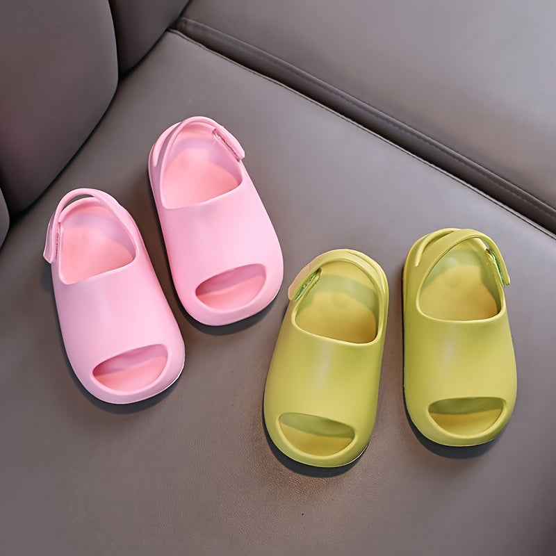 Детские тапочки-слипоны из EVA для мальчиков и девочек, для дома и улицы, повседневные, однотонные