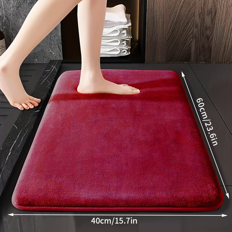 Thick Plush 25D Sponge Bath Mat Non-Slip Absorbent for Shower Kitchen Bedroom
