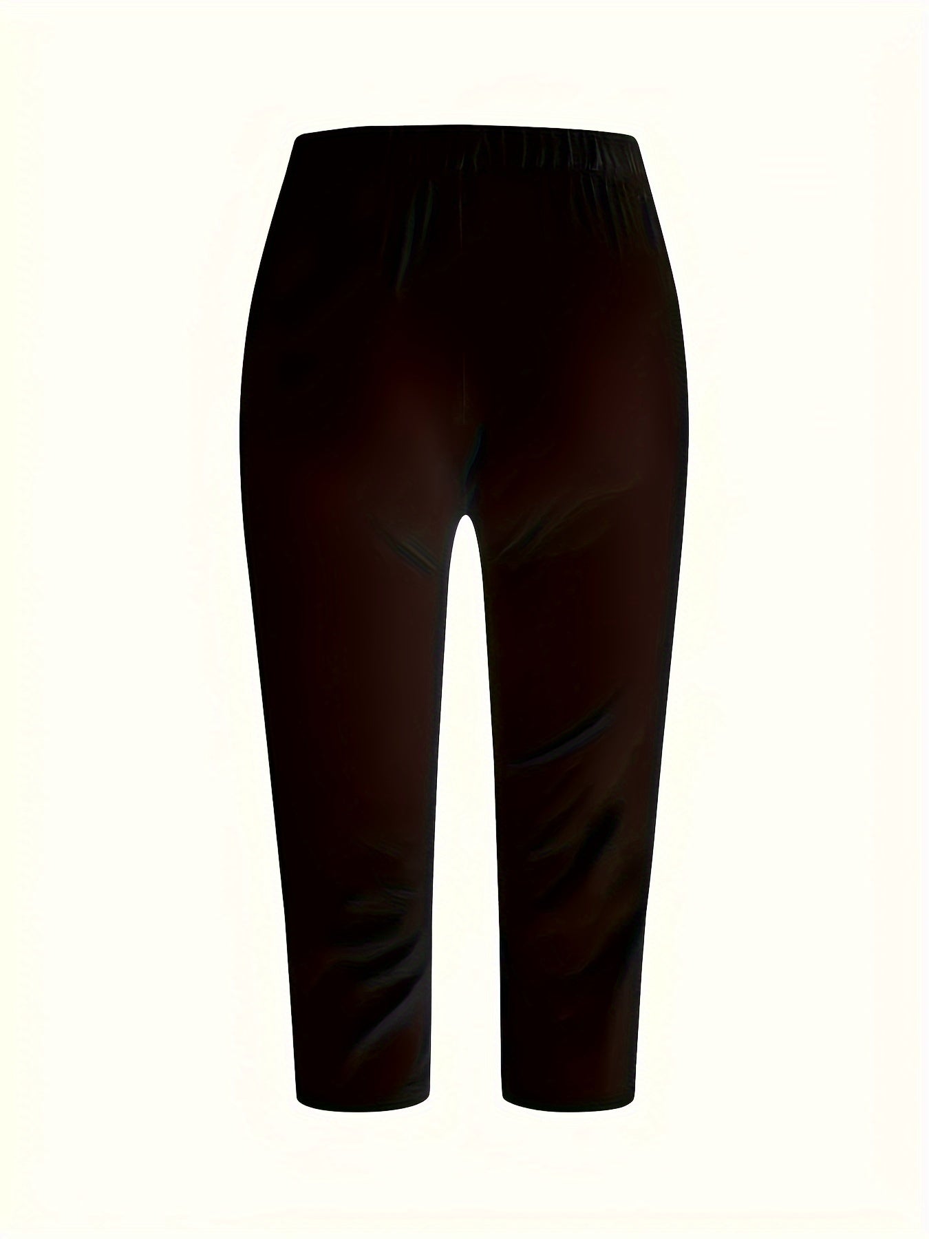 Plus Size Gradient Print Capri Leggings High Waist Stretchy Summer Womens