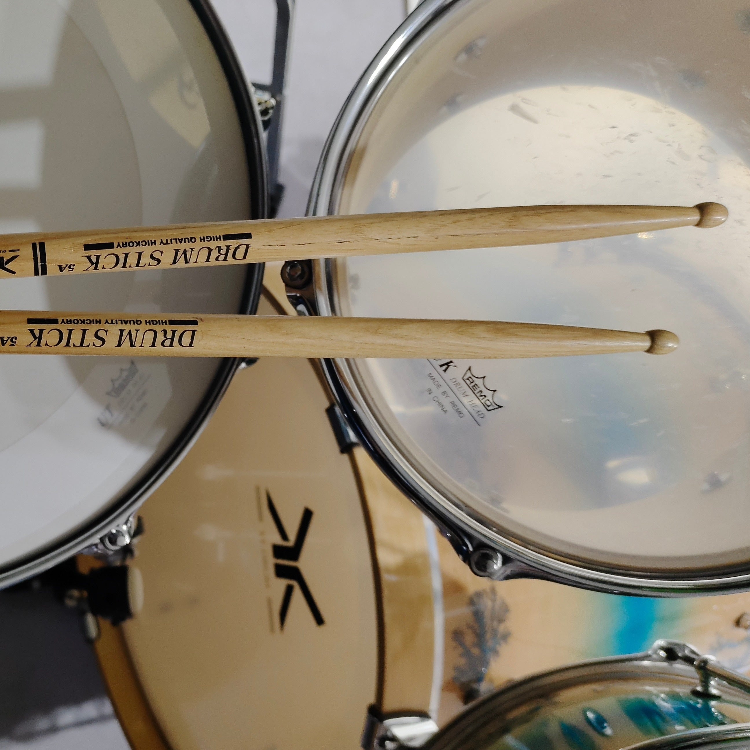 5A Hickory Drumsticks Uncharged Pair Durable Practice Jazz