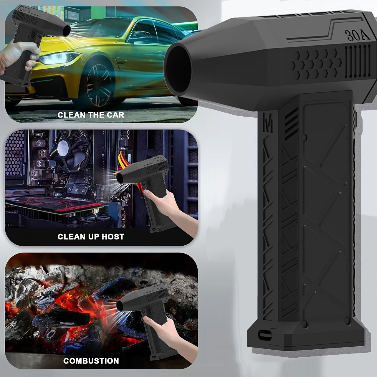 Мини воздушный насос черный 110 000 об/мин портативный USB ручной вентилятор для очистки и сушки