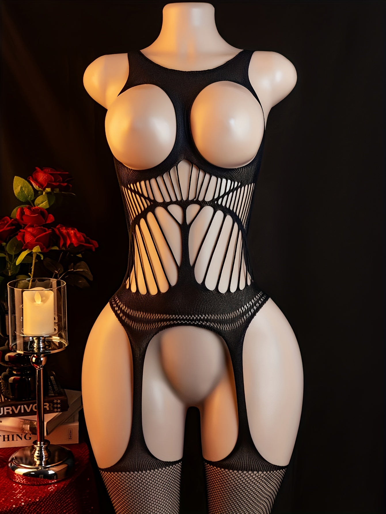Бюстгальтер для женщин больших размеров из сетчатого материала с открытыми участками, черный и нюд, высокая эластичность