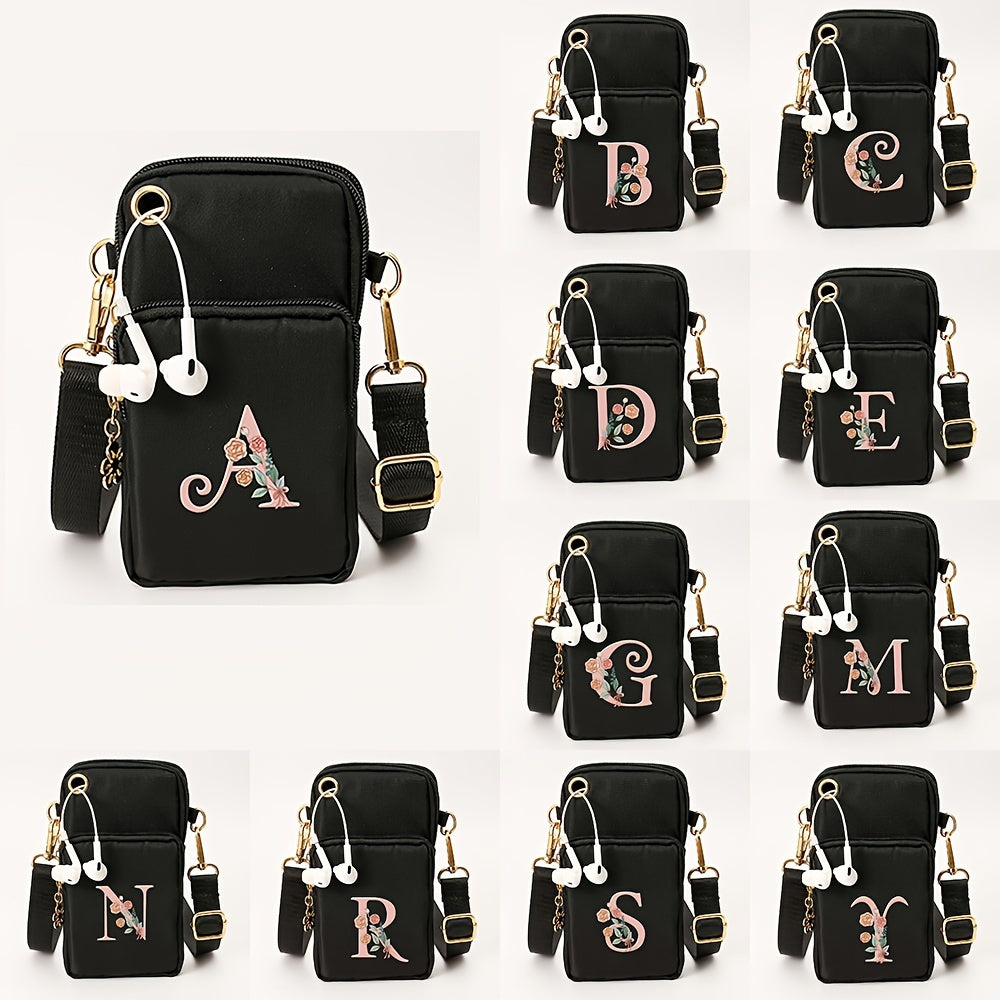 Ayollar uchun kichik yelka sumkasi, gul naqshli, kundalik ko‘p funksiyali crossbody sumka, kichik qo‘l sumkasi