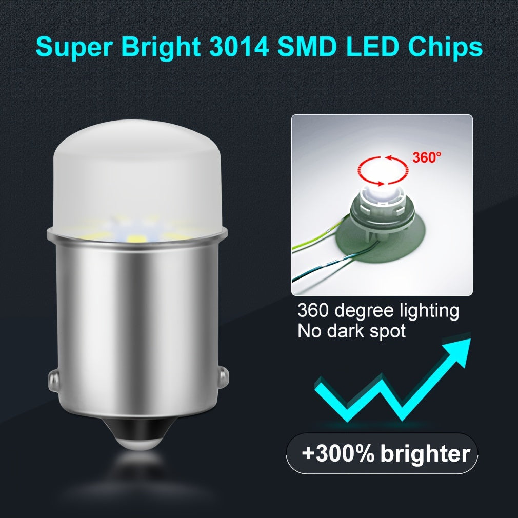 2 Pack LED Car Signal Bulbs 1156 1157 BA15S BAY15D 12V White Yellow Red