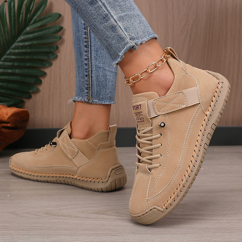 Women's Casual Solid Color Low-Top Sneakers for Hiking Running Walking