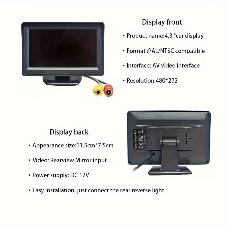 Car Rearview Camera 10.92 Inch Display 4/8/12 Light System