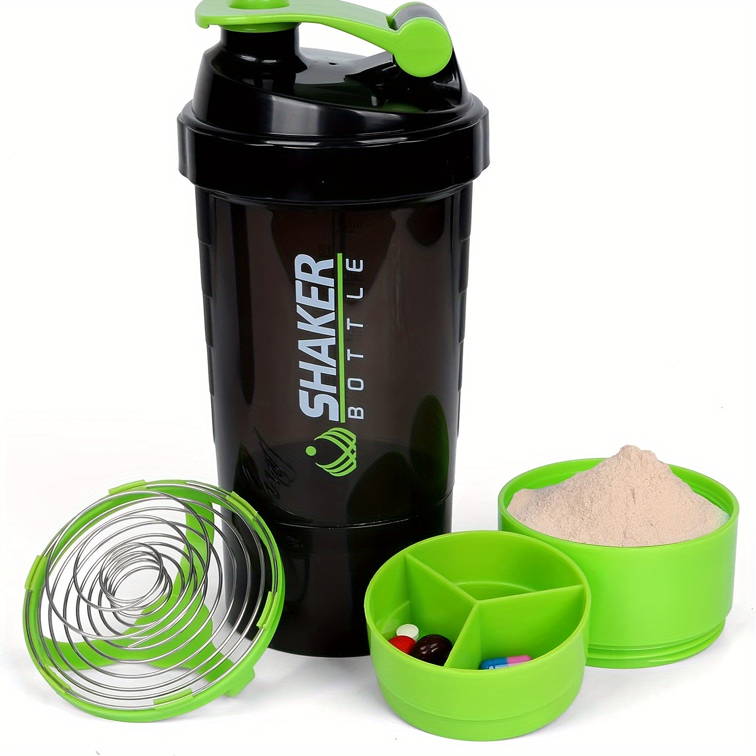 Portable Protein Shaker Cup Made from Durable PP Material for Gym and Outdoor Fitness