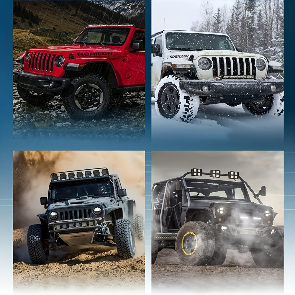 Barra de luz LED para todoterreno de 50.8cm, luz blanca y amarilla, foco y luz de inundación, lámpara de trabajo para coche ATV