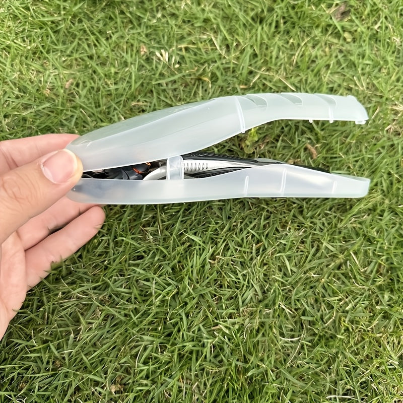 Estuche de plástico para afeitadora de viaje unisex, organizador portátil para almacenamiento de afeitado