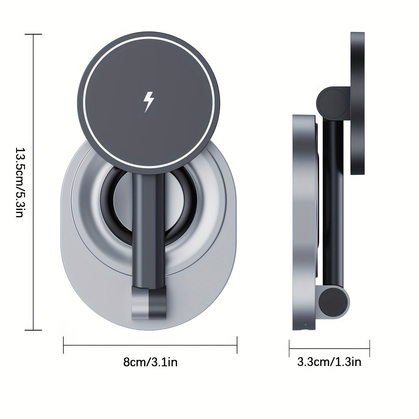 2-in-1 Magnetic Wireless Charger Stand for iPhone and AirPods 15W Fast Charging