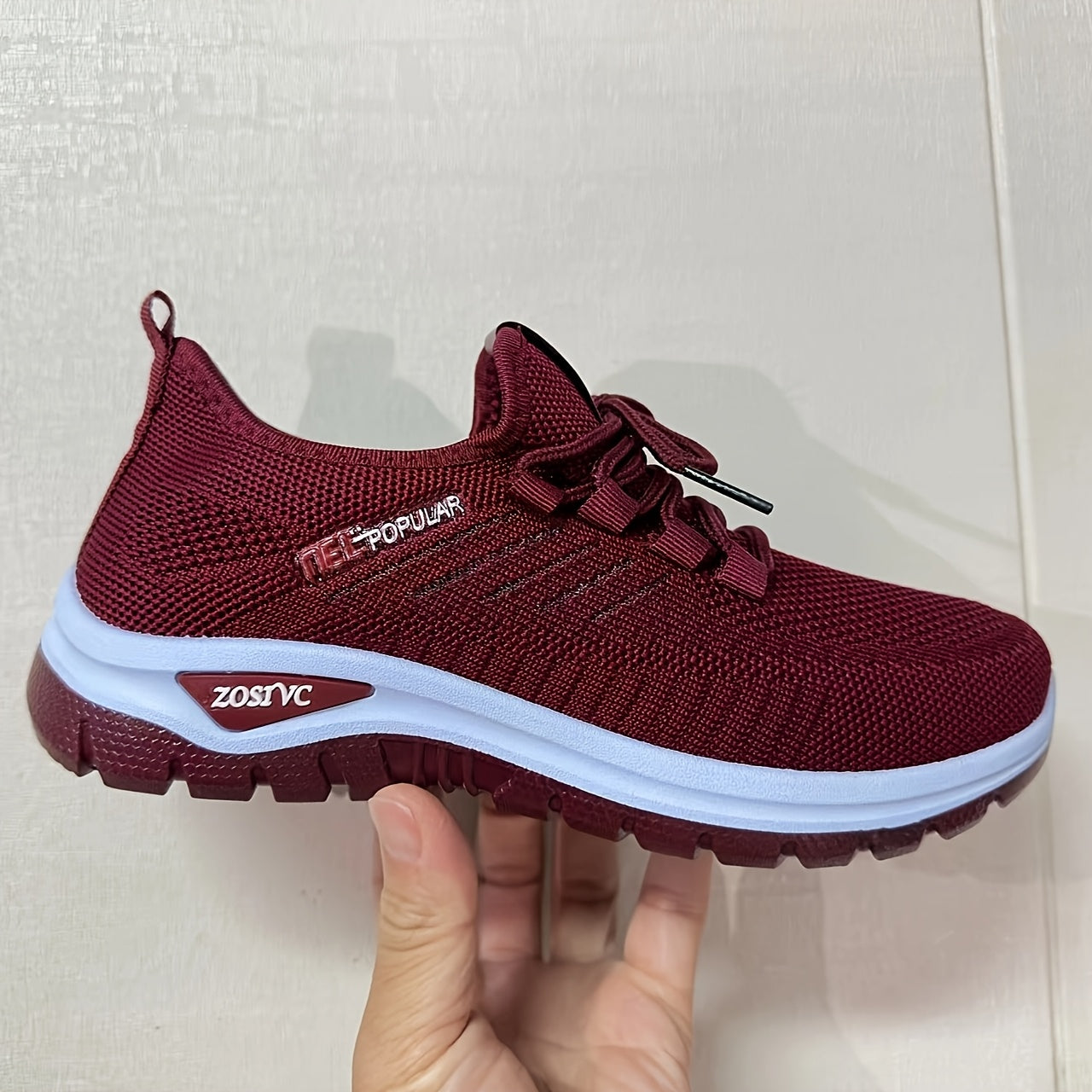 Women's White Plus Size Casual Sneakers Breathable Fabric Comfort Lace-Up