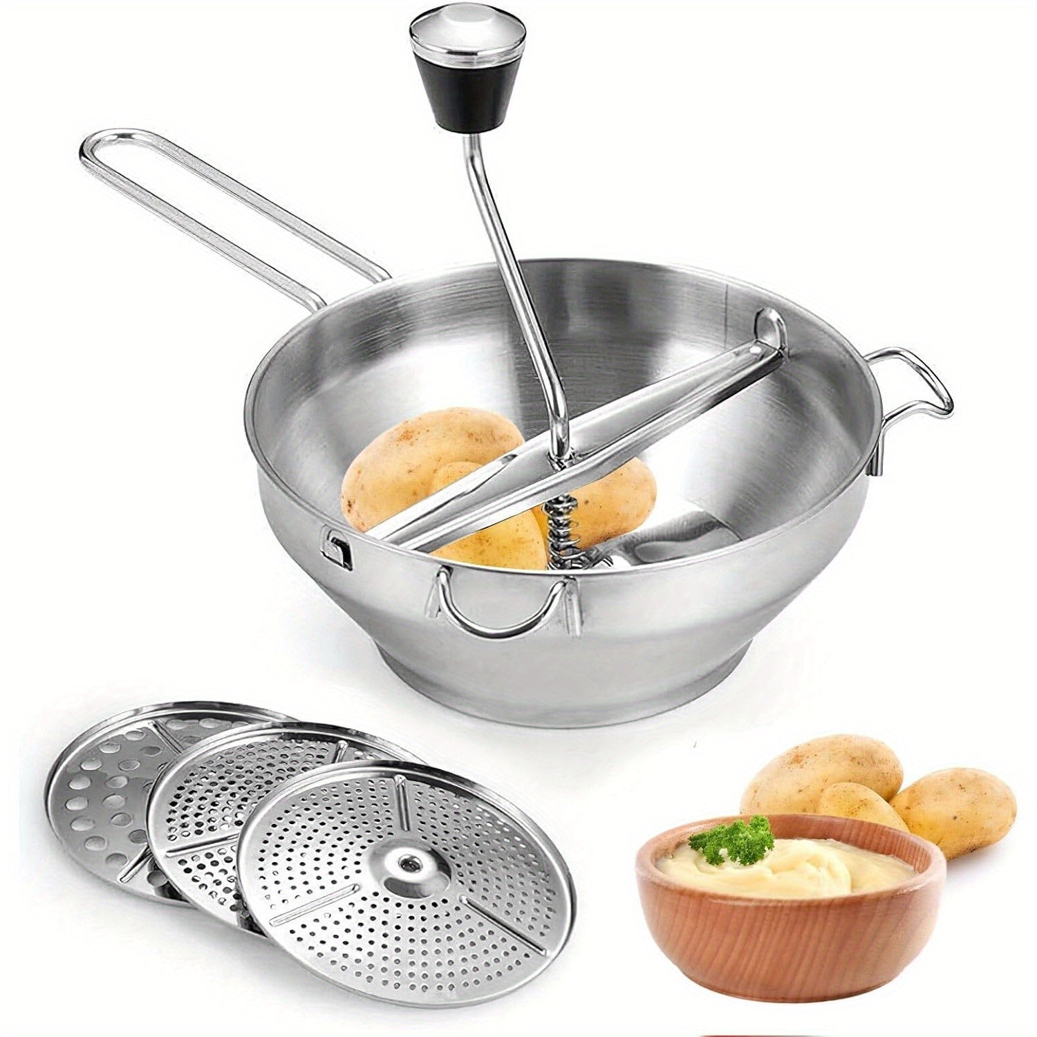 Uy va restoran uchun 3 ta plitali zanglamaydigan po'latdan yasalgan oziq-ovqat maydalagich