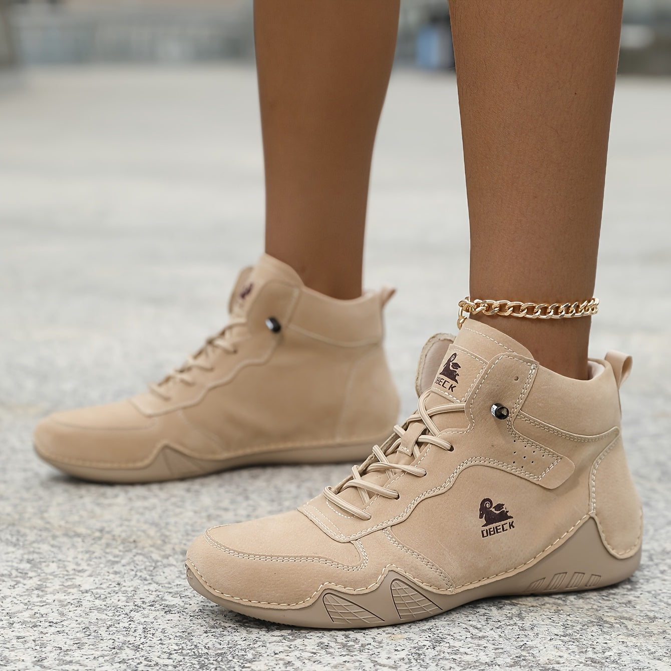 Unisex Leather Octopus Style Cross-Training Work Boots Slip-On