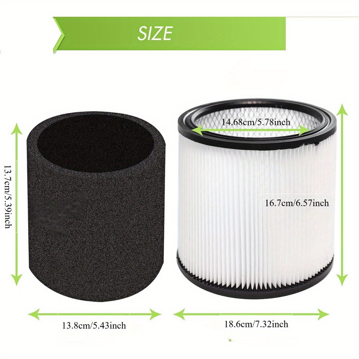 Shop-Vac 18.93 L Quruq/Suv Vakuumlar uchun mo'ljallangan yuqori sifatli Ko'pik Filtr Qopqog'i - 90304, 90333, 90346, 90346, 90585 modellari bilan mos keladi - Samarali O'rnini bosuvchi Aksessuar