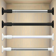 Adjustable Tension Shower Curtain Rod Closet Window Towel Rack Heavy Duty No Drill Metal Plastic