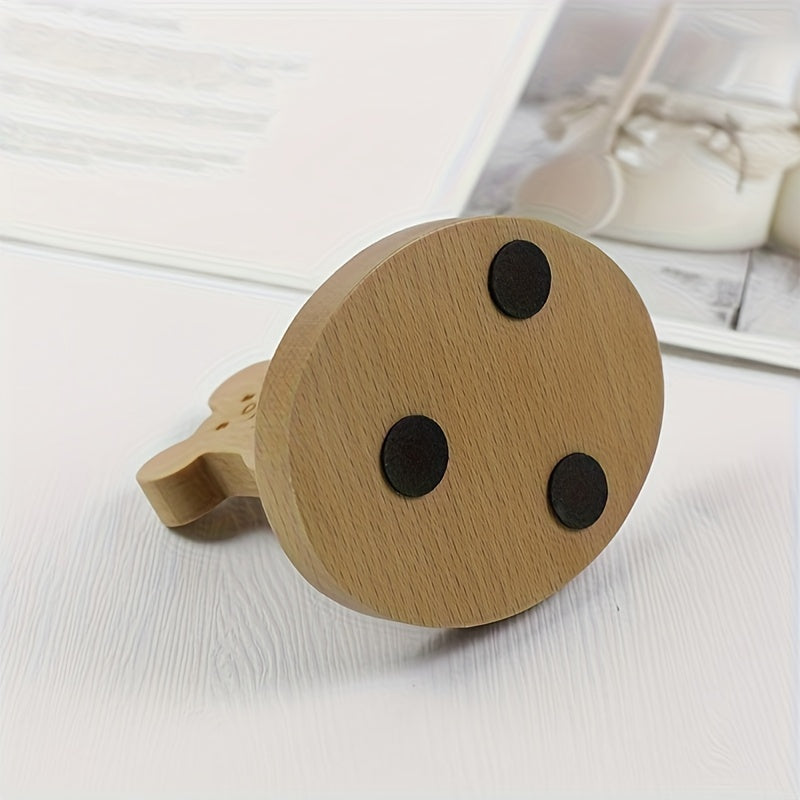 Wooden Mouse Phone Stand Desk Accessory Perfect Party Gift