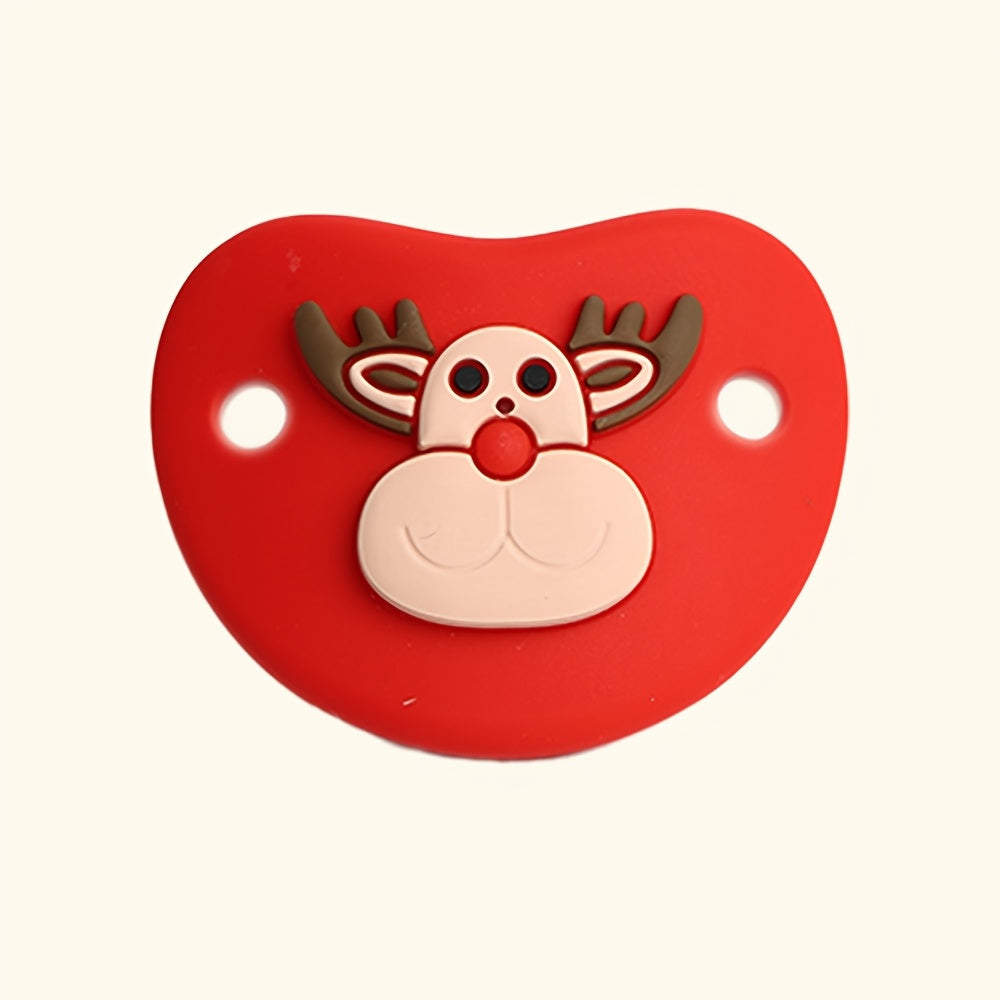 Baby Silicone Pacifier Christmas Santa Elk Snowman for Newborn Toddler